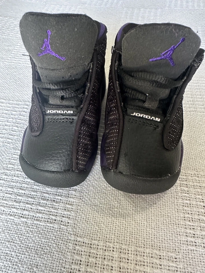 Nike Air Jordan ретро 13 - черный/фиолетовый - ребенка ясельного возраста 5C - Изображение 4 из 4