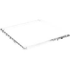 Plymor Clear Acrylic Square Beveled Display Base, 10" W x 10" D x 0.5" H
