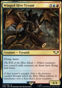 Magic/MTG Winged Hive Tyrant 40K-148 Rare Englisch NM