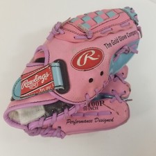 Rawlings PL100P 10" Basket Web Youth Glove RIGHT HAND THROWER Pink Blue Purple