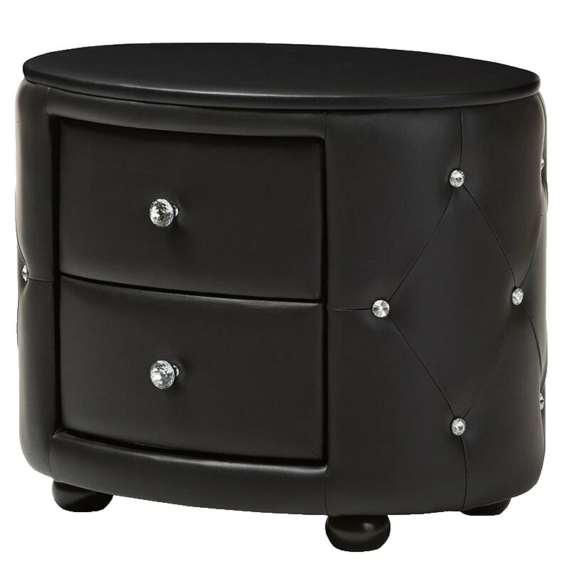 Mesitas de noche de cuero negro