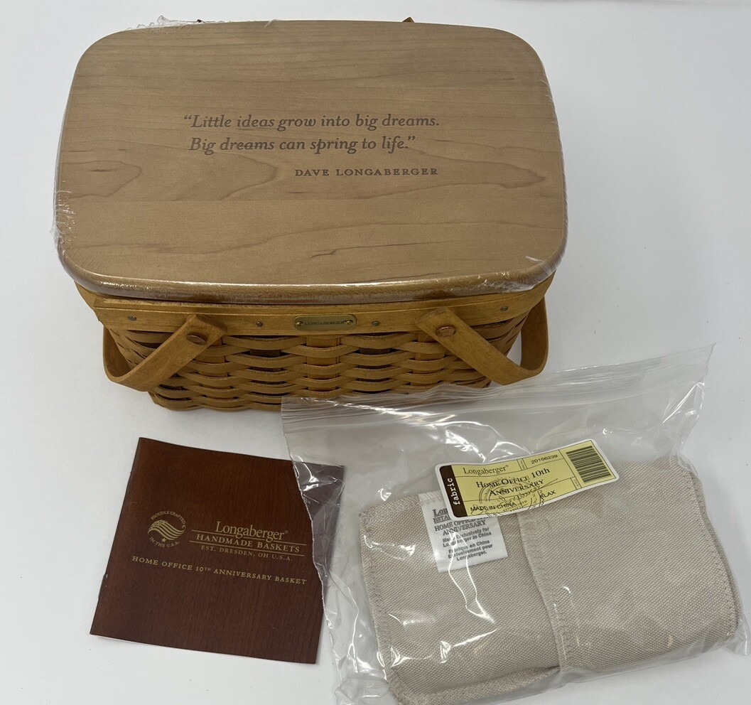Longaberger Home Office BASKET 10th Anniversary 1997 Dave