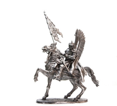 Kavallerie Maßstab 1:32 Polen. Geflügelter Husar XVII Jahrhundert Zinnfigur 54mm