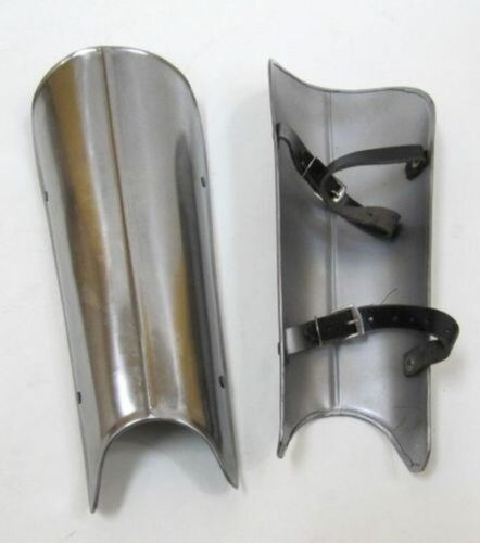 Medieval Greaves Pair Battle Ready Armor Greaves Polish Surface Heavy Metal - Picture 3 of 3