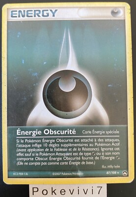 Pokemon Karte DUNKLE ENERGIE 87/108 Rare EX Block Hüter der Macht DE GEBRAUCHT