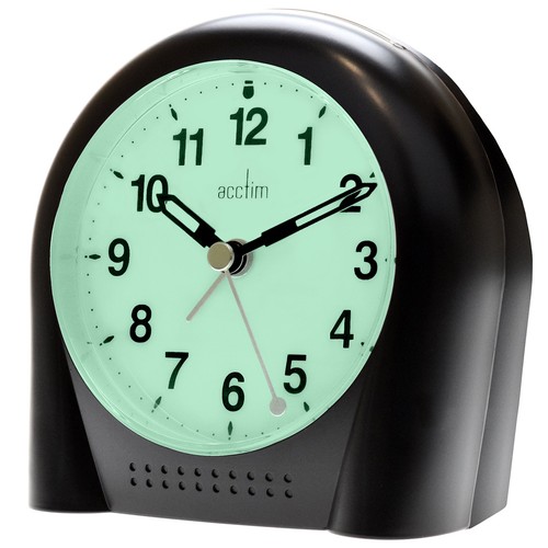 Acctim Smartlite Alarm Clock – Non-Ticking Analogue Quartz Sweep, Black, Batt... - Picture 2 of 5