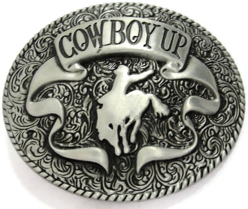 Cowboy Up Belt Buckle Western Style Bronc Rider C… - image 2