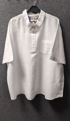 W&B Leinenmischung Kurzarm Hemd UK 2XL LN057 BB 06