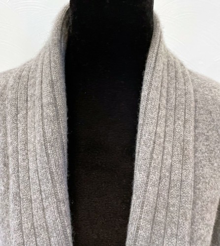 Isaac Mizrahi Live! Womens Open Front Cardigan Sweater Small Gray 100% Cashmere - Picture 11 of 12