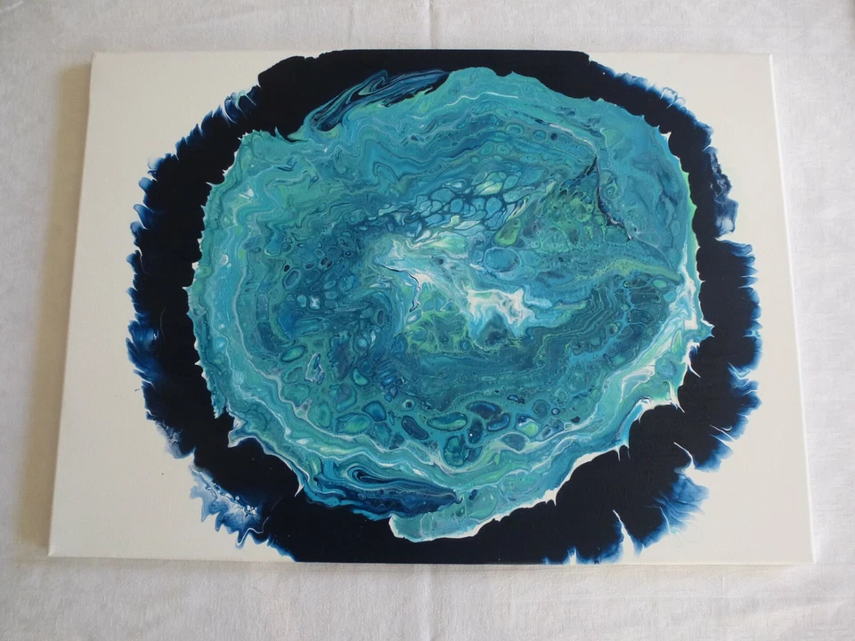 Gemälde Acryl original Abstrakt Malerei HANDGEMALT auf Leinwand 50 x 70 cm - Bild 2 von 4