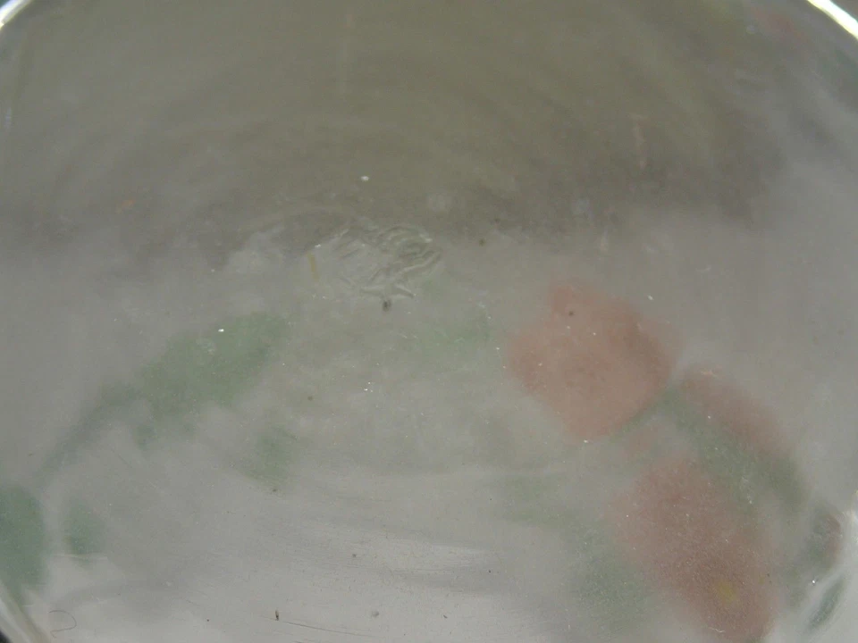 Wine decanter service set 9 piece LIBBEY glassware Vintage Painted Glass MINT - Image 4 of 4