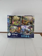 Ceaco Thomas Kinkade 4-In-1 Disney 500 Piece Jigsaw Puzzles