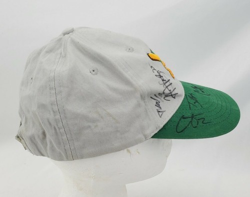 Madison Mallards Logo Ball Cap Gray Green Signed Snapback 1-Sz Hat 10 Autographs - Picture 3 of 12
