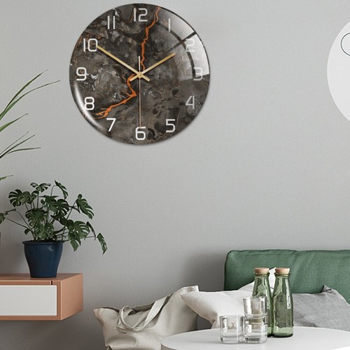 12In Acrylic Wall Clock Vintage Marble Style Quiet Non-Ticking Clock Wall Decors - Picture 61 of 64