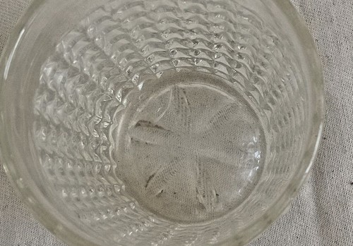 1900s OLD ANTIQUE SCARCE UNIQUE OCTAGON BUBBLES EMBOSSED CLEAR GLASS TUMBLER - Picture 7 of 12
