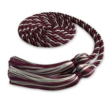 Endea Graduation Single Honor Cord Maroon/Silver for High School College