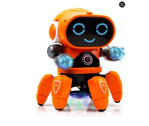 Intelligent Dancing Robot Toy with Lights and Music for Kids Ages 3-12, Orange - Picture 4 of 4