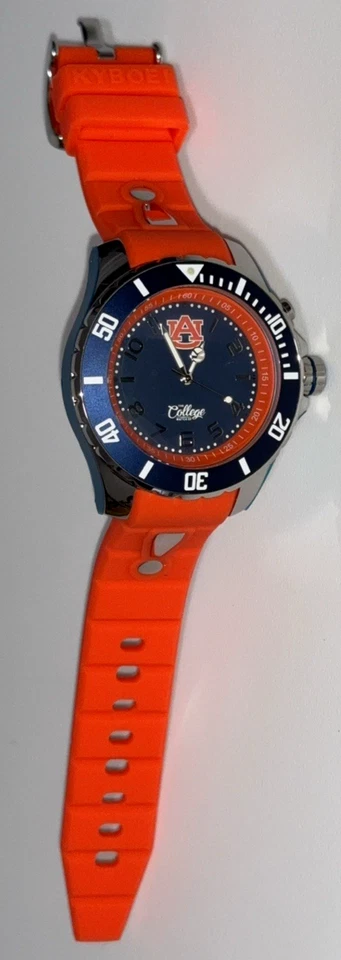 College Sport Auburn Tigers оранжевый и синий часы совершенно новый в коробке $230 - Изображение 2 из 4