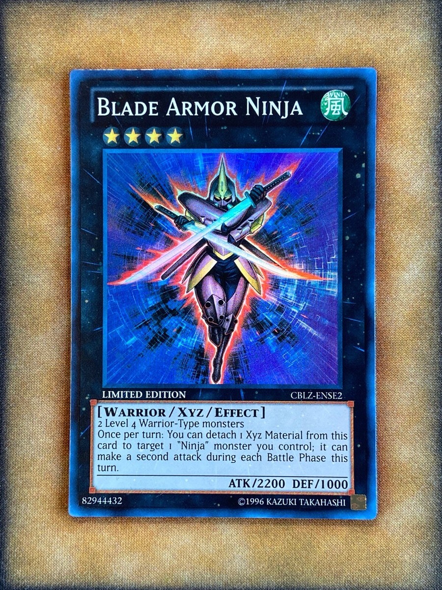 Yugioh Blade Armor Ninja CBLZ-ENSE2 Super Rare Limited Edition NM