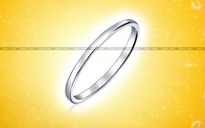 Wedding Engagement Band 925 Sterling Silver Thin Handmade Ring Aus Size P 1/2