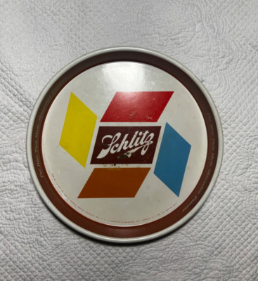 Vintage Schlitz Beer 1955 Round Metal Tray The Beer That Made Milwaukee Famous
