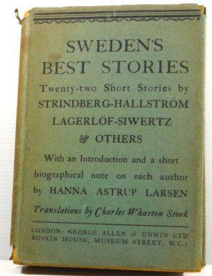Sweden's Best Stories by Hanna Astrup Larsen short stories vintage book 1930 DJ