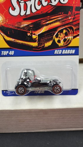 NIB 2007 RED BARON BLACK TOP 40 SINCE '68 1/64 HOT WHEELS TOY CAR #3/40 - Picture 2 of 3