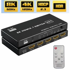 HDMI 2.1 Switch 4K 120Hz 4 port 8K HDMI Switch splitter 144Hz Dolby Vision HDR ﻿