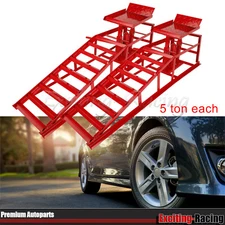 2 Pack 5 ton Heavy Duty Auto Car Truck Service Hydraulic Lift Vehicle Ramps