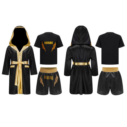 Kids Set Cosplay Outfit Workout Uniform Elastic Waistband Trim Satin Junior - Picture 14 of 67