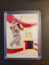 2023 Panini Immaculate Tim Salmon Patch Card 4/10 - 3 Color, Game Worn Patch