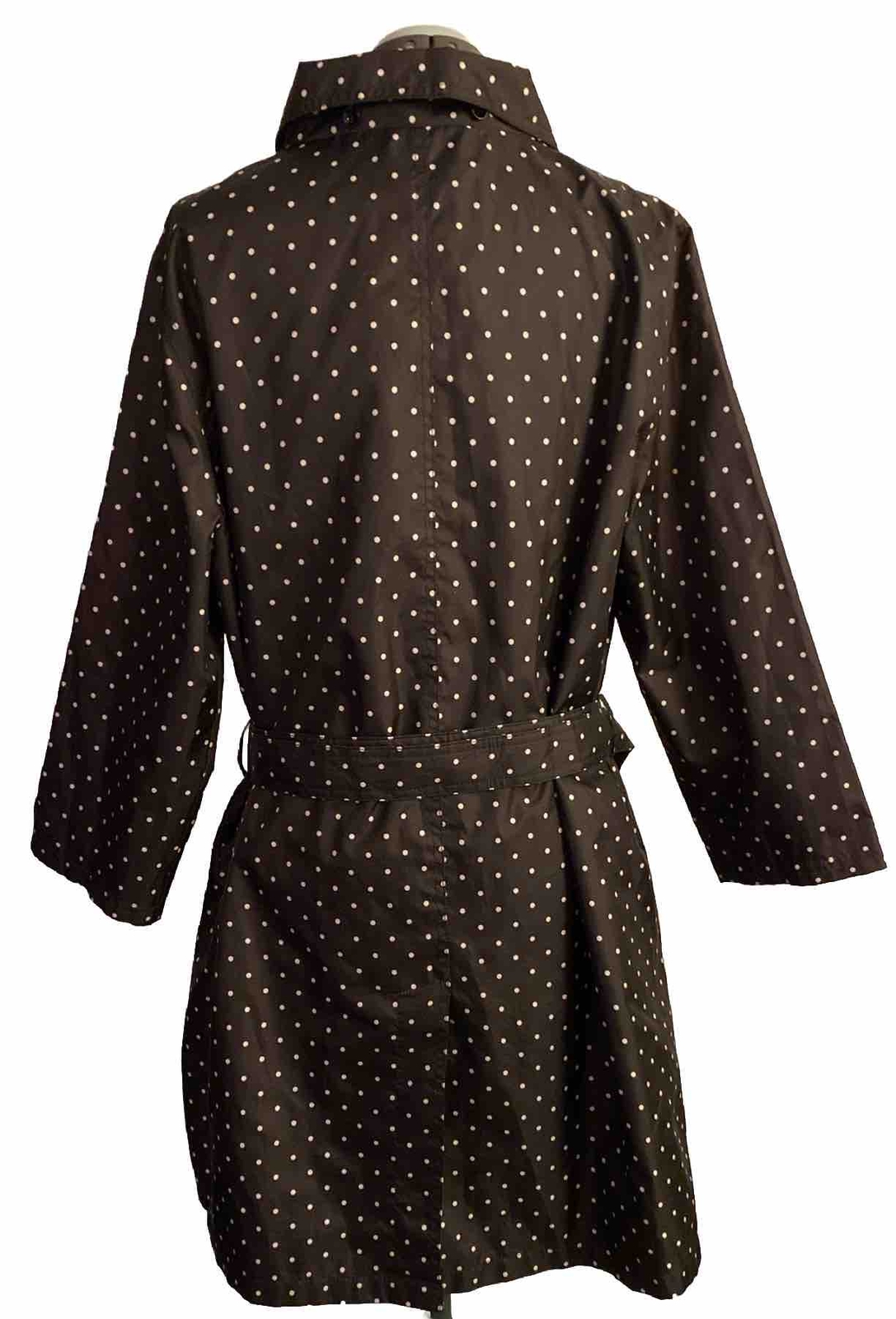 Capelli New York Belted Raincoat Size L Pit To Pit 24” L 37”