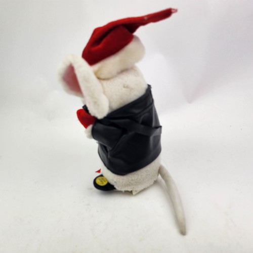 Chitarra Vintage Gemmy Animata Christmas Mouse Jingle Bell Rock 2003 Funzionante LEGGI - Foto 8 di 12