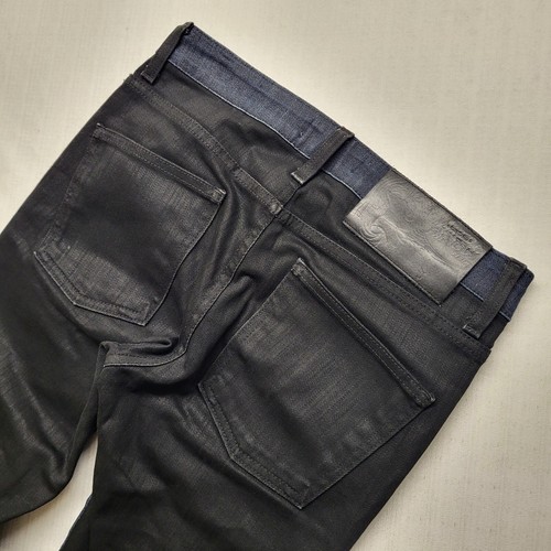 Naked & Famous Jeans Super Skinny Mens 29/33 Blue Black Dark Wash Punk Rock Logo - Picture 17 of 18