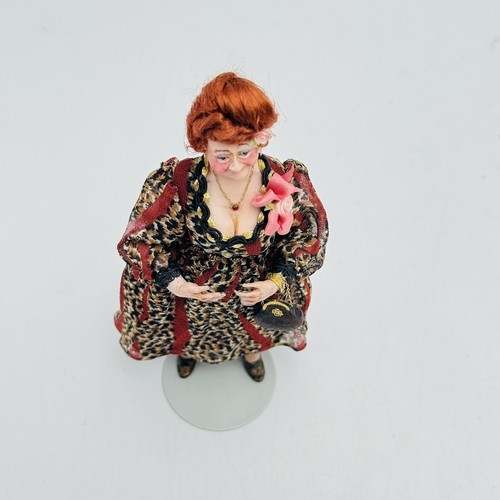 Artisan MARCIA BACKSTROM Leopard Lady Doll Dollhouse Miniature Standing RARE - Picture 7 of 18