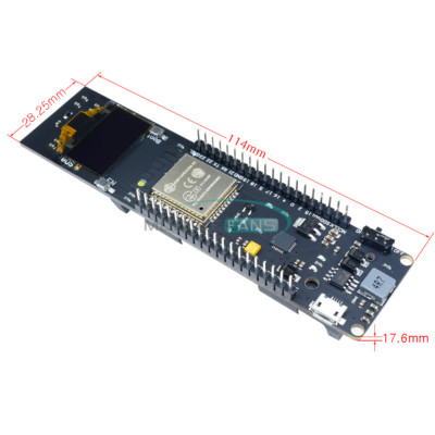 White ESP32 WiFi Bluetooth 0.96 inch OLED 18650 Battery Development CP2102 Board