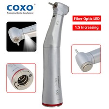 COXO Dental 1:5 Contra Angle Handpiece Speed Increasing Fiber Optic LED C7-5 UK
