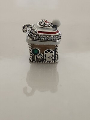 AUTHENTIC PANDORA FESTIVE GINGERBREAD HOUSE CHARM