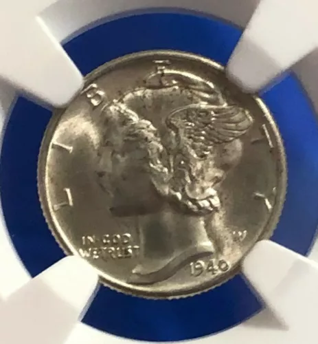 ngc unc details Mercury Dime 1940