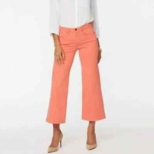 NYDJ TERESA WIDE LEG JEAN IN FRUIT PUCH CORAL WOMENS SIZE 18 - 36 X 26 NEW