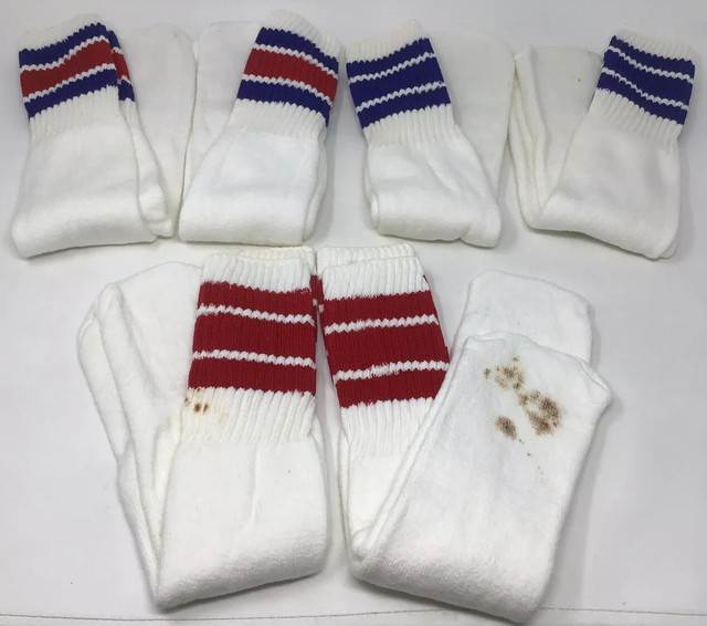 Lot Of 6 Pairs VTG New Old Stock 1970’s 1980’s Tube Socks Men’s 913
