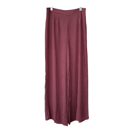 Lulus Groove Worthy Brown and Pink Print Wide Leg Pants Size Medium - Picture 2 of 11