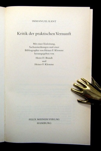 Brandt, Klemme Immanuel Kant 3 Bde. 2003 Kritik der Vernunft,Urteilskraft... js - Bild 3 von 9