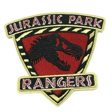 Jurassic Park T-rex Dinosaur Logo Patch Embroidered Iron-On Applique