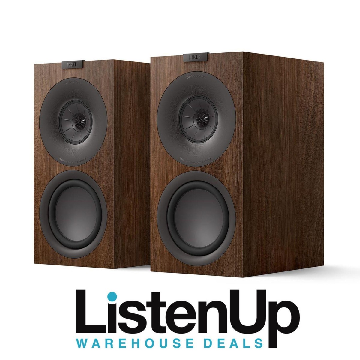 KEF Q Concerto Meta 3-Way Bookshelf Speakers (Pair) - Walnut | eBay