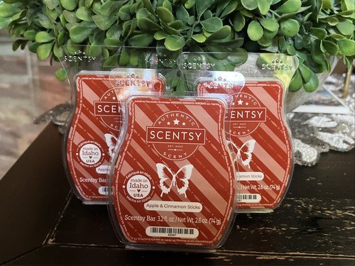 Scentsy Apfel & Zimtstäbchen Menge 3 Wachsstäbchen neuer Duft