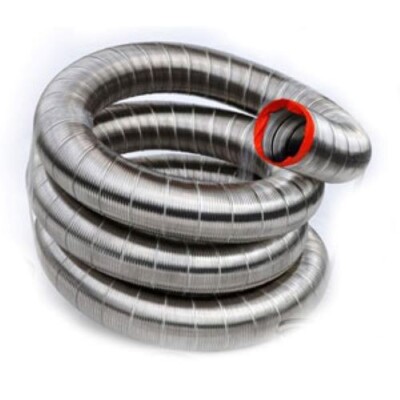 Stainless Steel Chimney Liner - 6 Inch x 35 Ft  Liner Only