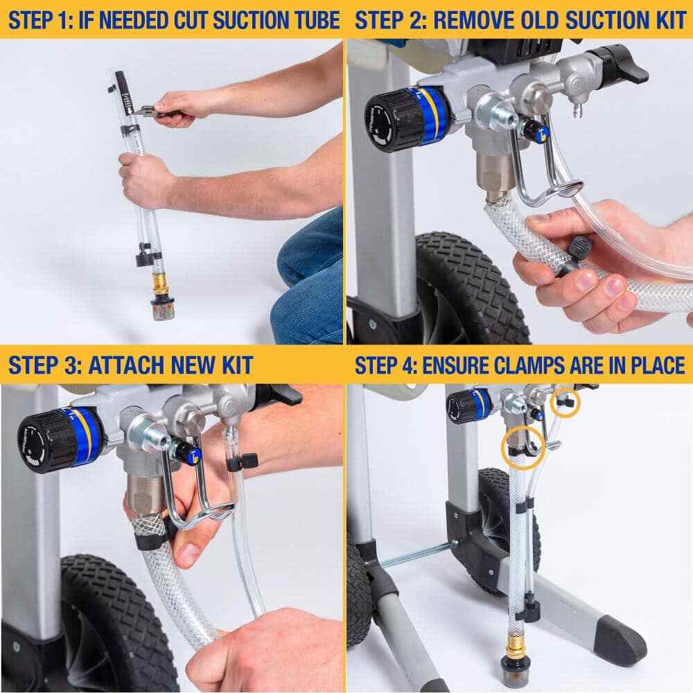 Graco Suction Tube Set Replacement Kit Heavy Duty Strainer Clip Paint Sprayer