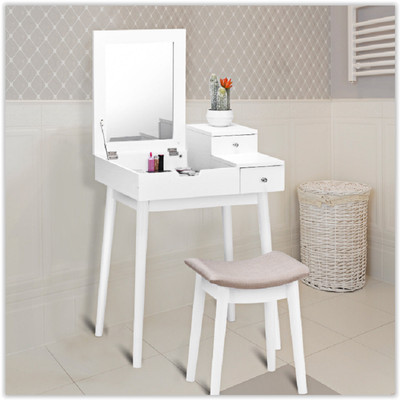 Small White Dressing Table Make Up Vanity Unit Woman Bedroom