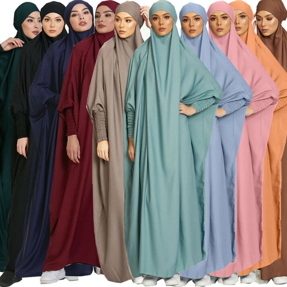 Overhead Khimar Jilbab muslimisches Frauen Gebetskleid Einteiler Abaya islamische Burka - - Bild 4 von 4